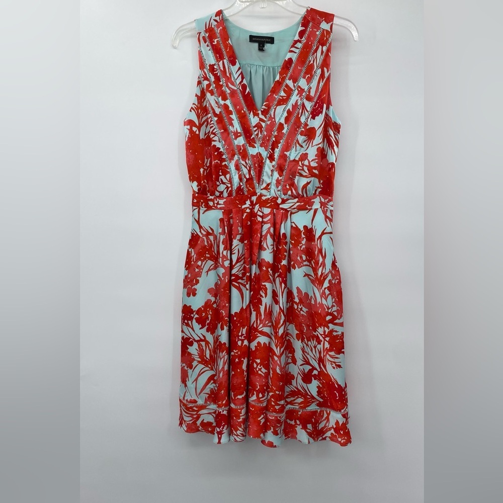 Banana Republic Sleeveless Summer Floral Dress size 6 - Picture 2 of 12